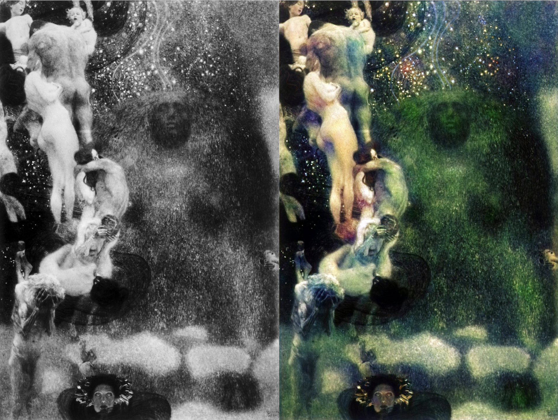 Искусственный интеллект показал, как выглядели сожженные нацистами картины Климта